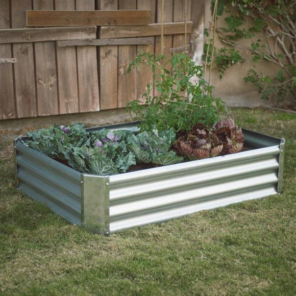 Industrial Farmhouse Steel Raised Garden Bed Metal Planter with Lining - FREE SHIPPING