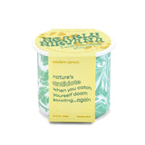 Container with a yellow lid and green marbled body on a white background Altered Herb Mug Grow Kits