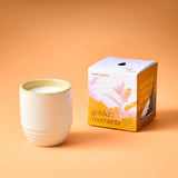 Ceramic candle and packaging on an orange background Garden Vibes Candle/Planter 2-in-1