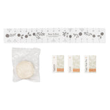 Room to Grow plant starter kit with a seed pod, labels, and ruler on a white background. Seed Ball Kits