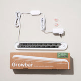 Growbar flush mount grow light with packaging on a beige background Smart Growbar