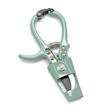 Light blue garden pruner on a white background