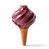Red Terracotta Watering Bulb with a cork lid on a white background