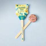 Humble Bee seed pop packaging with a cookie-like treat on a light blue background Seed Pops - Pollinator