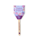 Seed pop with floral design and wooden handle on a white background Seed Pops - Flowers