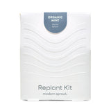 Replant Kit packaging with 'Organic Mint' label on a white background