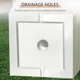 Set of 2 Modern Lightweight Outdoor Patio Flower Pot Planter Box in White - FREE SHIPPING