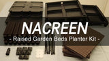 NACREEN raised garden beds planter kit with components on a white background