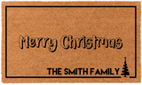 Personalized Christmas Tree Doormat