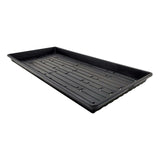 Black rectangular tray with drainage holes on a white background 1020 Microgreen Trays | Heavy Duty Shallow 1020 Trays