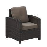 Miles Mocha Finish Outdoor Wicker Club Chair