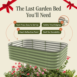 17" Tall 6 In 1 "No Tools Needed" Premium Metal Raised Garden Bed Kit