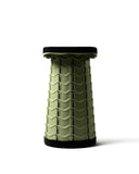 Green and black Nomad Seat | Moss Green with wavy pattern on a white background
