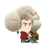 Muzhart the Composter - Lion's Mane Mushroom Grow Kit head playing a piano on a white background