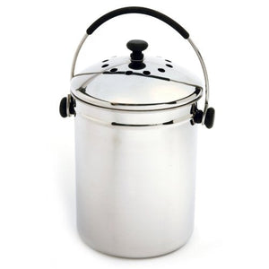 Stainless Steel Kitchen Compost Keeper Bin with Charcoal Filter - FREE SHIPPING