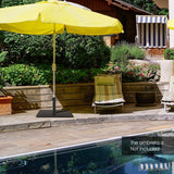 20 Inches Patio Umbrella Base with 4 Adjustable Footpads - Color: Black