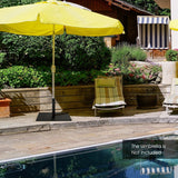 42 LBS Weighted 25 Inch Square Patio Umbrella Base - Color: Black