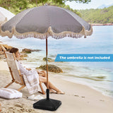 Fillable Umbrella Base with Shell Texture and 3 Coupler Sizes-Black