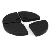 4-Piece Patio Market Umbrella Base 140 LBS Heavy-Duty with U-Locking Pins-Black