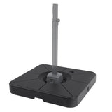 Cantilever Patio Umbrella Base 220 LBS Water and Sand Fillable Weighted Stand-Black