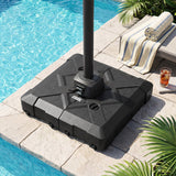 34" x 34" Cantilever Patio Umbrella Base with 4 Wheels