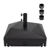 154lbs Mobile Fillable Patio Umbrella Base with 4 Wheels