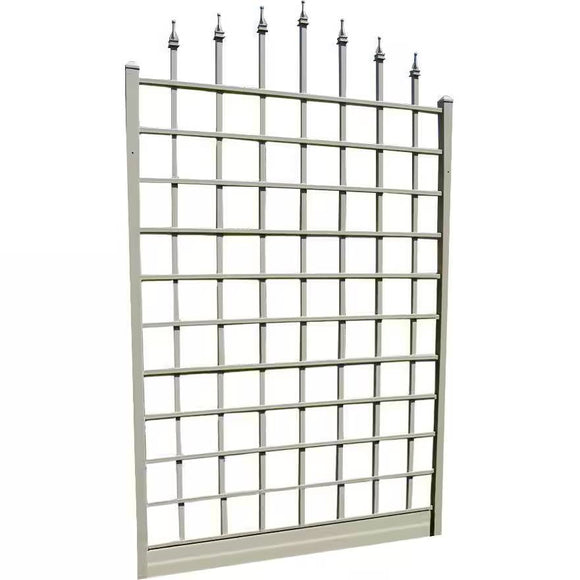 8-Foot Outdoor Garden Trellis in Mocha Brown Vinyl PVC - FREE SHIPPING