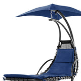 Navy Blue Single Person Sturdy Modern Chaise Lounger Hammock Chair Porch Swing - FREE SHIPPING