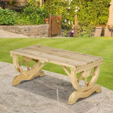 Outdoor Farmhouse Patio Backyard 2-Person Garden Bench in Natural Finish - FREE SHIPPING