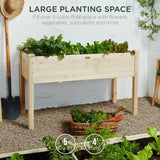 Outdoor 4-ft x 2-ft Fir Wood Raised Garden Bed Planter Box - FREE SHIPPING
