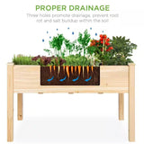 Outdoor 4-ft x 2-ft Fir Wood Raised Garden Bed Planter Box - FREE SHIPPING