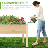 Outdoor 4-ft x 2-ft Fir Wood Raised Garden Bed Planter Box - FREE SHIPPING