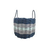 Five Stripe Rope Storage Basket Navy Blue, Light Gray, Seafoam - FREE SHIPPING