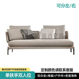 Scandinavian Corner Teak Rainproof Rattan Furniture