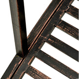 Outdoor 4-ft Heavy Duty Metal Garden Bridge in Black Bronze Finish - FREE SHIPPING