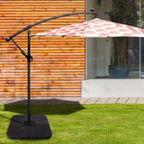 20 Inch Patio Offset Water Filled Plate Umbrella Base Sand-Black - Color: Black