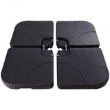 20 Inch Patio Offset Water Filled Plate Umbrella Base Sand-Black - Color: Black