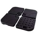 20 Inch Patio Offset Water Filled Plate Umbrella Base Sand-Black - Color: Black