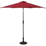Red patio umbrella on a white background
