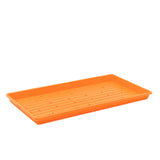 Orange plastic tray on a white background