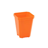 Orange plastic pot on a white background 3.3" Heavy Duty Seed Starting Pots