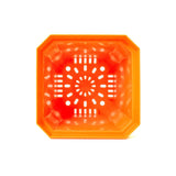 Orange plastic 5" Heavy Duty Nursery Pot on a white background