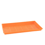 Orange perforated tray on a white background 1020 Mesh Trays Shallow Extra Strength Colors -  1" Deep