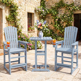Outdoor Bar Stool 29" Height with Backrest and Armrests
