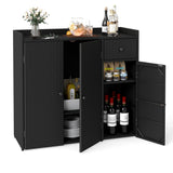 Outdoor Storage Cabinet with 3 Doors and Adjustable Shelves