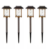 4 Pack - Bronze Gold Solar LED Light Set - Outdoor Path Yard Lighting - FREE SHIPPING