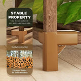 Natural Wood Bookcase Plant Stand Shelving Rack - Holds up to 9 Planters - FREE SHIPPING