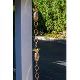 8.5 Ft. Copper Pineapple Rain Chain Gutter Downspout - Basin Not Included - FREE SHIPPING