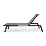 Black sun lounger on a white background