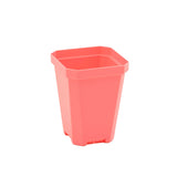 Coral-colored plastic pot on a white background 3.3" Heavy Duty Seed Starting Pots